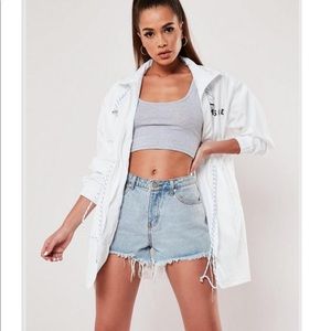 White long windbreaker